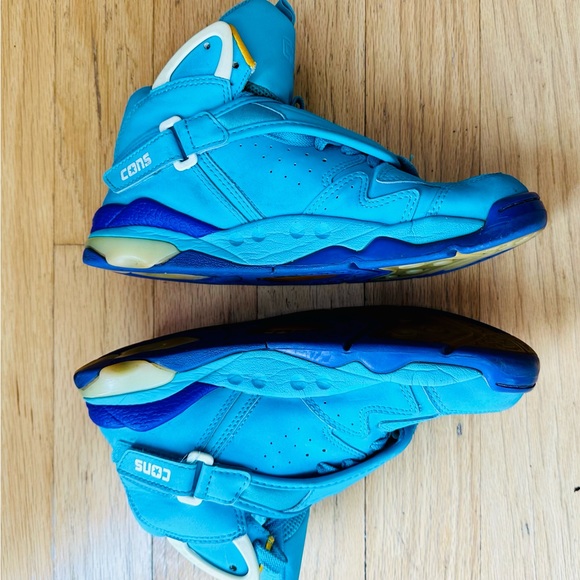 CONS CONVERSE AEROJAM Larry Johnson Hornets Basketball Shoe Size 7 Blue - Picture 7 of 7